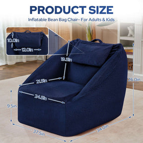 HABUTWAY® Inflatable Bean Bag Chair with Air Pump