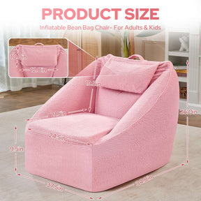 HABUTWAY® Inflatable Bean Bag Chair with Air Pump