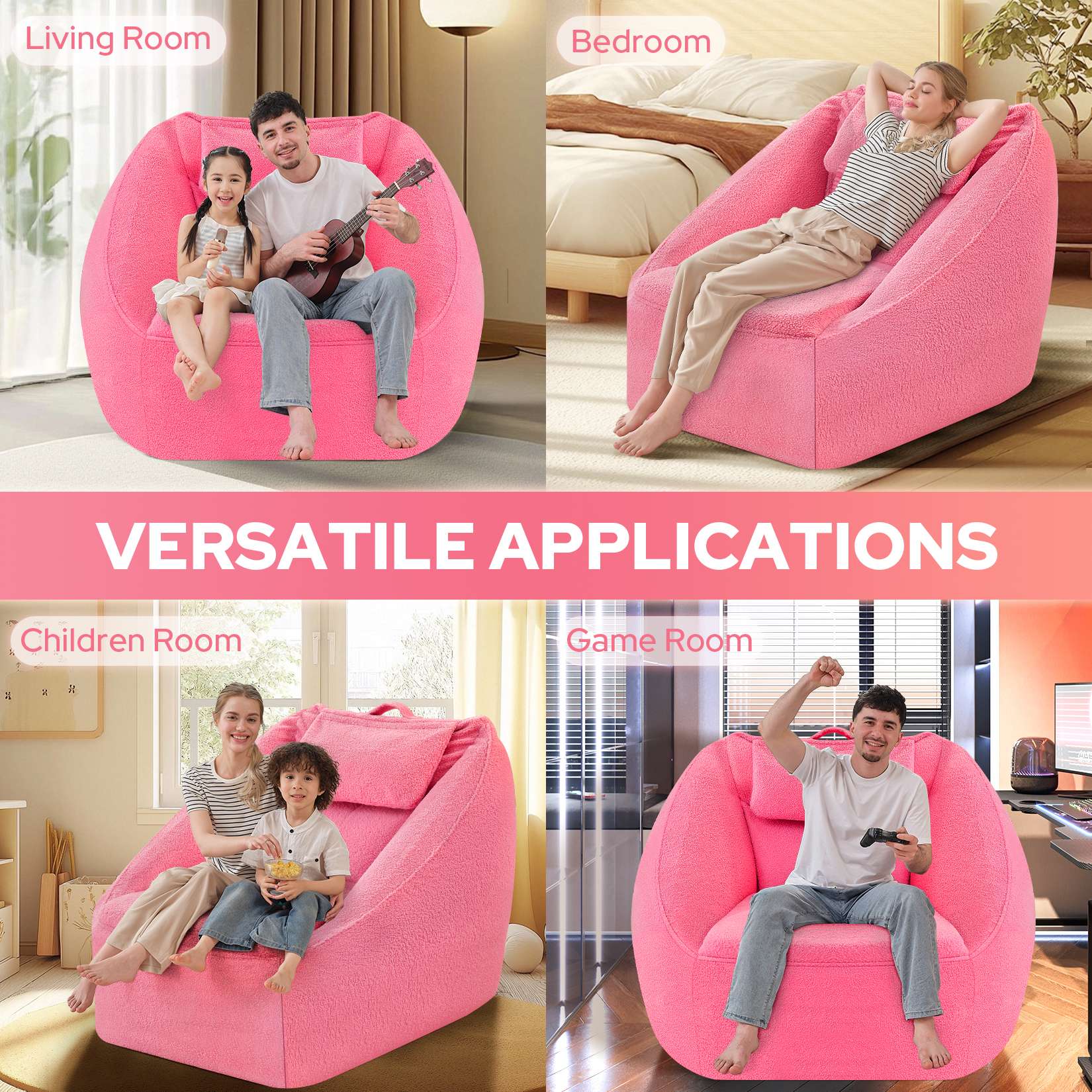HABUTWAY® Inflatable Bean Bag Chair with Air Pump