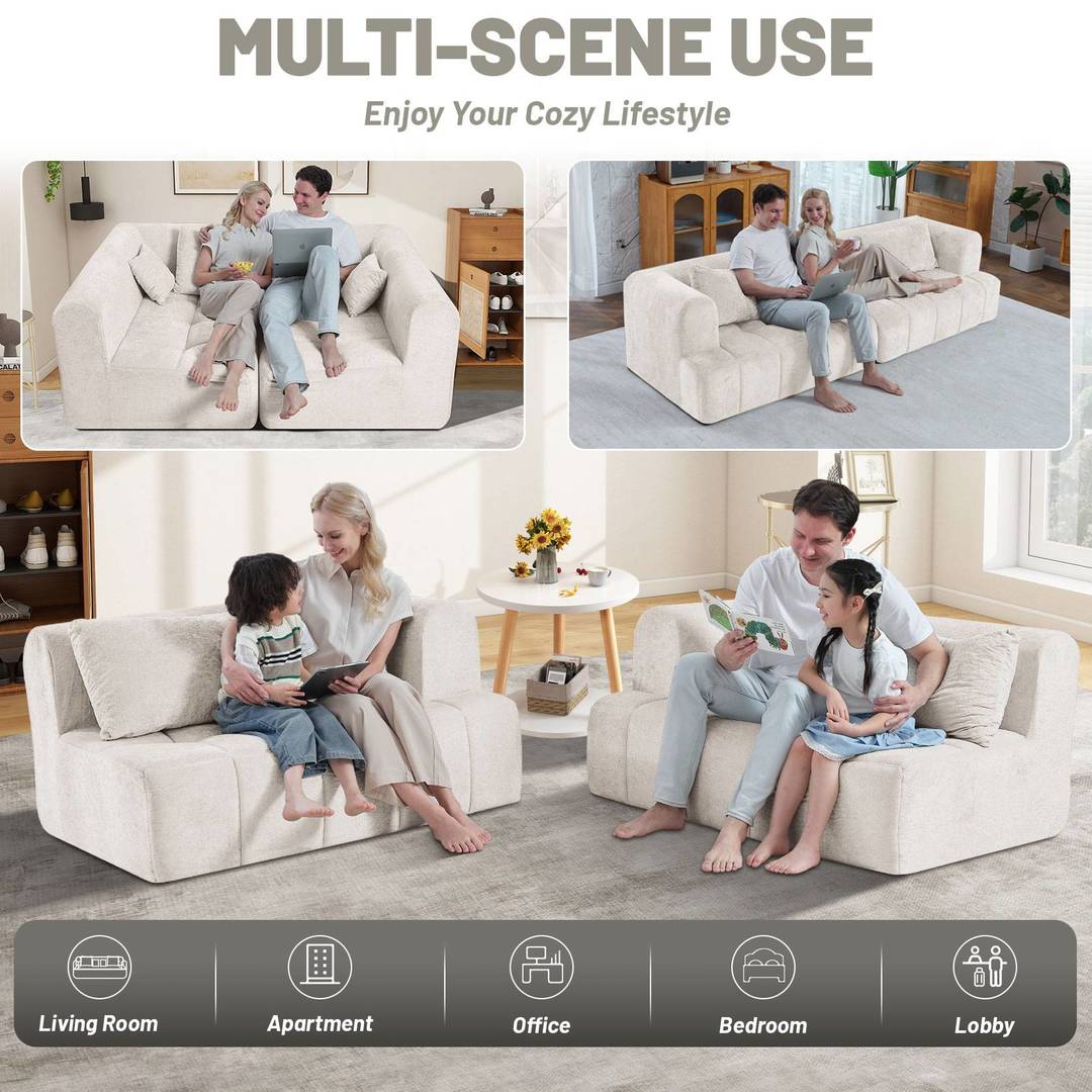 HABUTWAY® 103" Modular Sectional Sofa Couch