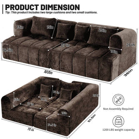 HABUTWAY® 103" Modular Sectional Sofa Couch