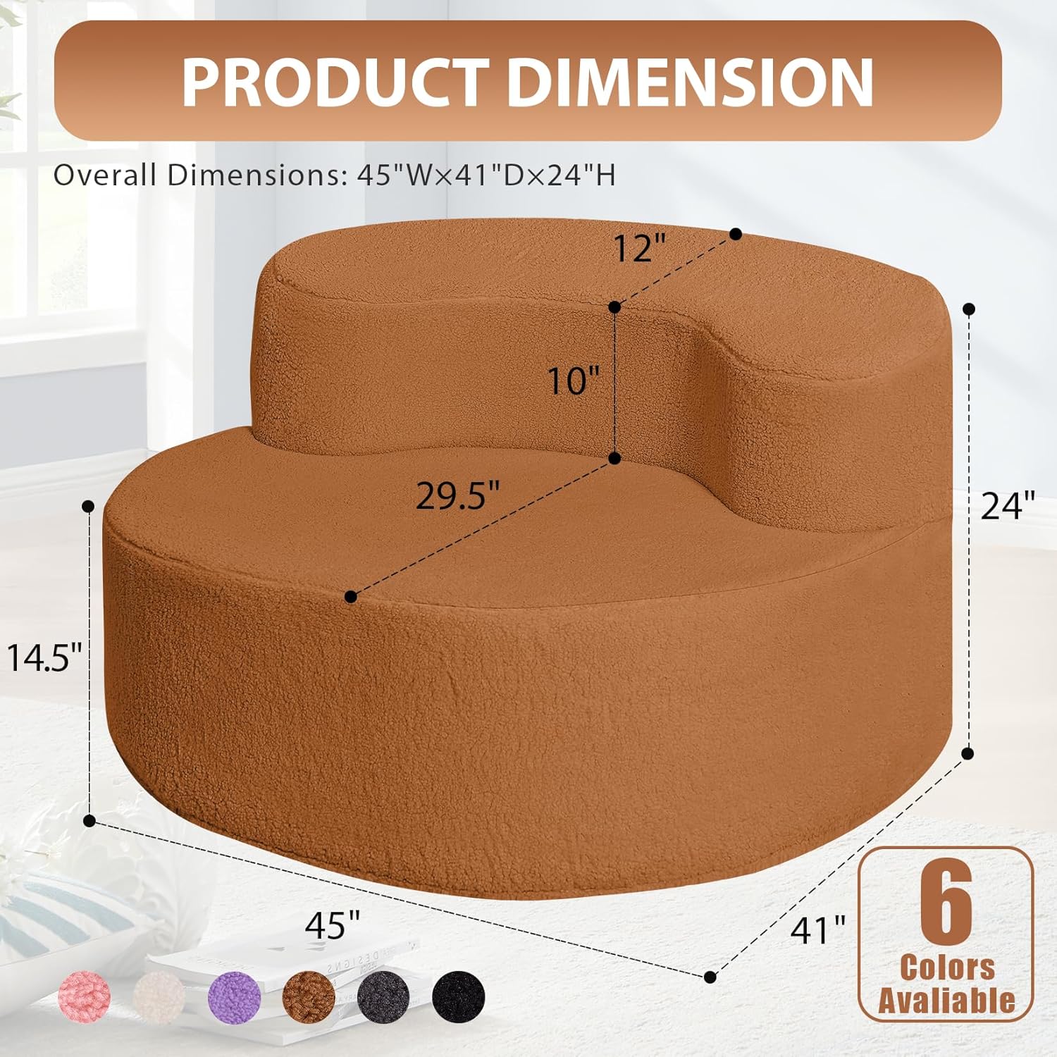 HABUTWAY® Round Bean Bag Chair