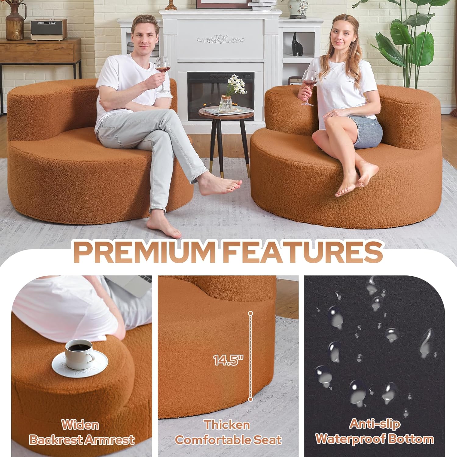 HABUTWAY® Round Bean Bag Chair