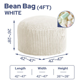 HABUTWAY® Striped Plush Bean Bag Chair