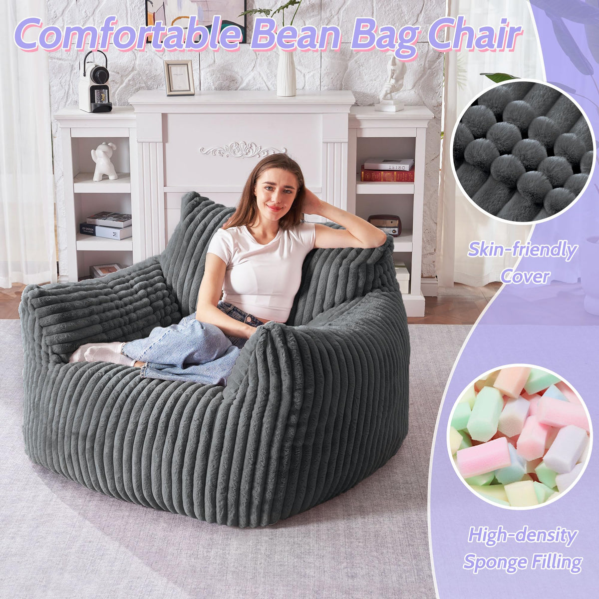 HABUTWAT Giant Bean Bag Chair